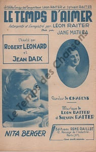 Partition de la chanson : Temps d'aimer (Le)