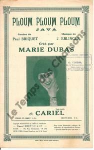 Partition de la chanson : Ploum ploum ploum     Exemplaire Bleu   . Dubas Marie - Eblinger Jean - Briquet