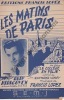 Partition de la chanson : Matins de Paris (Les)      Collège en folie (Le)  . Hirigoyen Rudy - Lopez Francis - Vincy Raymond