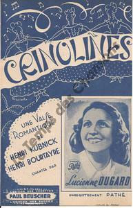 Partition de la chanson : Crinolines