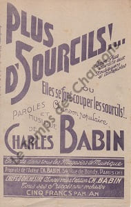 Partition de la chanson : Plus d'sourcils Elles se font couper les sourcils