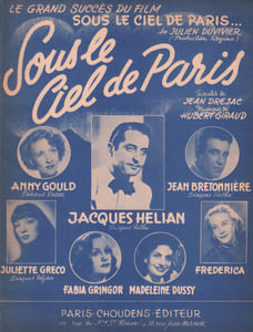 Partition de la chanson : Sous le ciel de Paris Sous le ciel de Paris