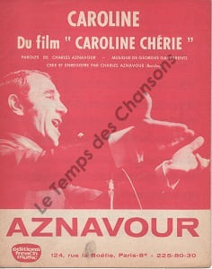 Partition de la chanson : Caroline Caroline chérie