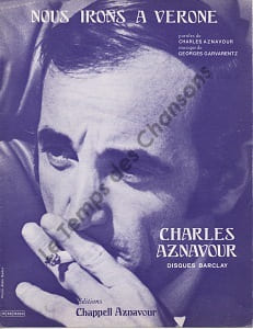 Partition de la chanson : Nous irons à Vérone