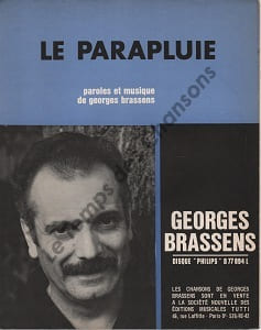 Partition de la chanson : Parapluie (Le) . Brassens Georges - Brassens Georges - Brassens Georges