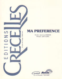 Partition de la chanson : Ma préférence
