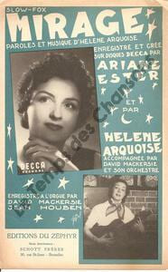 Partition de la chanson : Mirage . Arquoise H,Ester Ariane - Arquoise Hélène - Arquoise Hélène