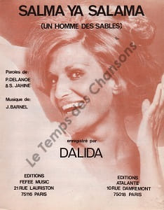Partition de la chanson : Salma ya salama  Homme des sables (Un)      
