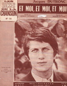 Partition de la chanson : Et moi, et moi, et moi