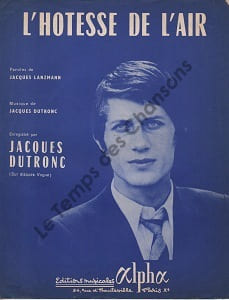 Partition de la chanson : Hôtesse de l'air (L')