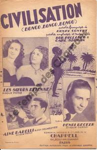 Partition de la chanson : Civilisation Bongo, Bongo, Bongo