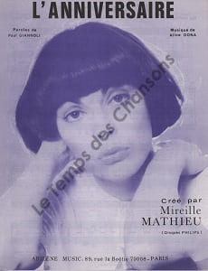 Partition de la chanson : Anniversaire (L')        