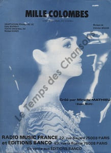 Partition de la chanson : Mille colombes  Nimm noch einmal die gitarre      