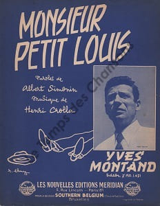Partition de la chanson : Monsieur petit Louis