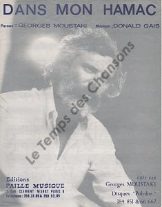 Partition de la chanson : Dans mon hamac