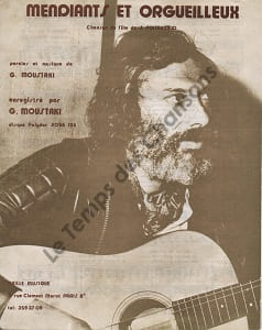 Partition de la chanson : Mendiants et orgueilleux        . Moustaki Georges - Moustaki Georges - Moustaki Georges