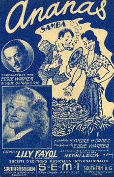 Partition de la chanson : Ananas . Fayol Lily - Warner Eddie - Hornez André