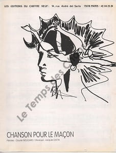 Partition de la chanson : Chanson pour le maçon