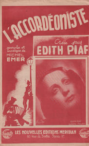 Partition de la chanson : Accordéoniste (L')