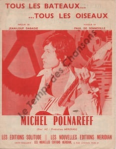 Partition de la chanson : Tous les bateaux ... Tous les oiseaux