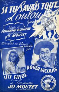 Partition de la chanson : Si tu savais tout, Loulou