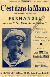 Partition de la chanson : C'est dans la Mama Bleus de la marine (Les)
