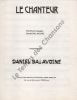 Partition de la chanson : Chanteur (Le)        . Balavoine Daniel - Balavoine Daniel - Balavoine Daniel