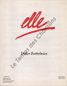 Partition de la chanson : Elle        