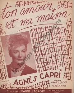 Partition de la chanson : Ton amour est ma maison