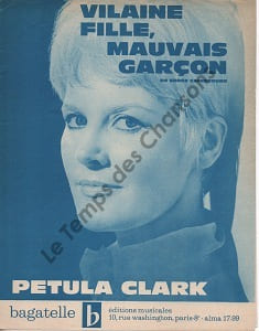 Partition de la chanson : Vilaine fille, mauvais garçon 2 infimes déchirures sans manque (max 1 cm)