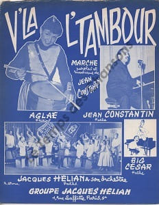 Partition de la chanson : V'la l'tambour        