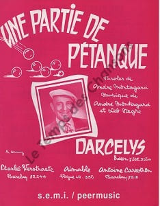 Partition de la chanson : Partie de pétanque (Une) Retirage