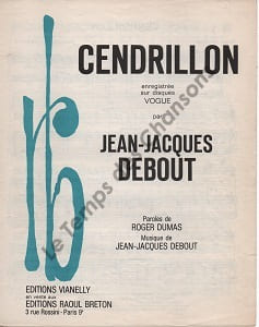 Partition de la chanson : Cendrillon . Debout Jean-Jacques - Debout Jean-Jacques - Dumas Roger