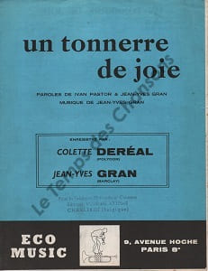 Partition de la chanson : Tonnerre de joie (Un)