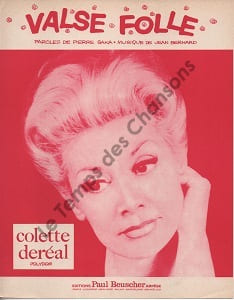 Partition de la chanson : Valse folle