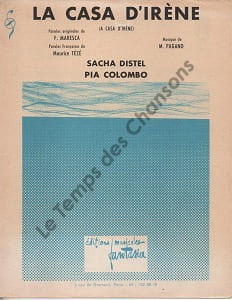 Partition de la chanson : Casa d'Irène (La)  A casa d'Irène      
