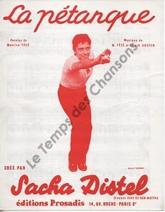 Partition de la chanson : Pétanque (La)        