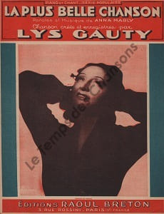 Partition de la chanson : Plus belle chanson (La)