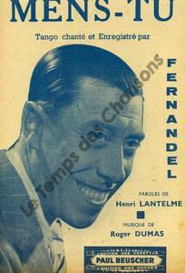 Partition de la chanson : Mens-tu