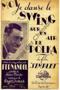Partition de la chanson : Moi je danse le swing sur un air de polka Simplet
