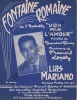 Partition de la chanson : Fontaine romaine      Visa pour l'amour  . Mariano Luis - Lopez Francis - Vincy Raymond