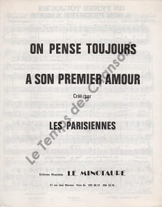 Partition de la chanson : On pense toujours à son premier amour