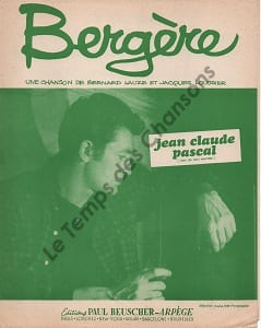 Partition de la chanson : Bergère