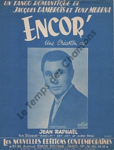 Partition de la chanson : Encor'        