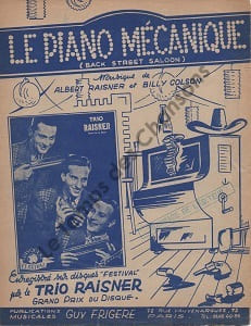 Partition de la chanson : Piano mécanique (Le) Back street saloon