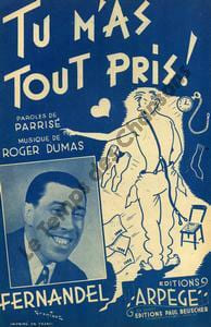 Partition de la chanson : Tu m'as tout pris !