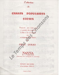 Partition de la chanson : Nanna di u Cuscione Berceuse des montagnes du Cuscione Chanson populaire