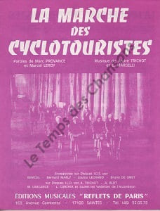 Partition de la chanson : Marche des cyclotouristes (La)