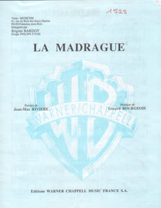 Partition de la chanson : Madrague (La) Retirage