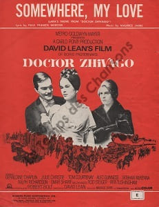 Partition de la chanson : Somewhere, my love Doctor Zhivago